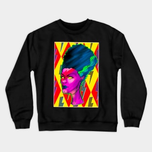 Psychedelic Bride of Frankenstein Crewneck Sweatshirt